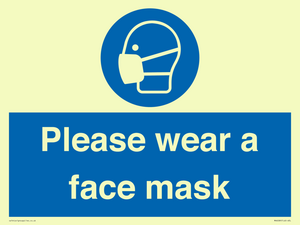 Please wear a face mask